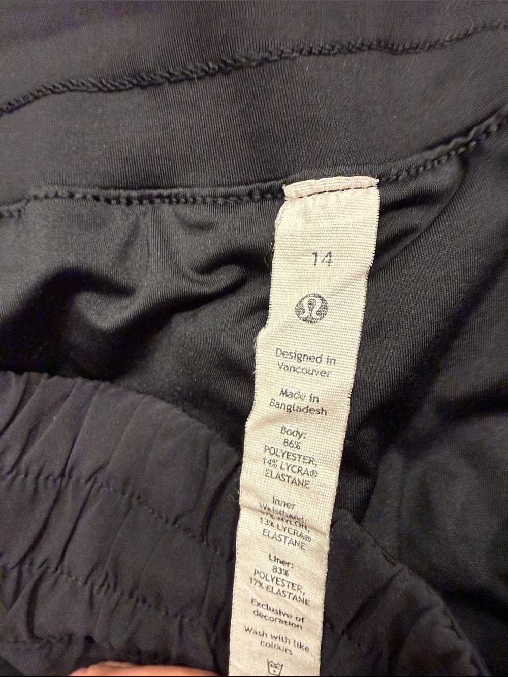 lululemon athletica Black Women's Athletic Shorts with Elastic Waistband